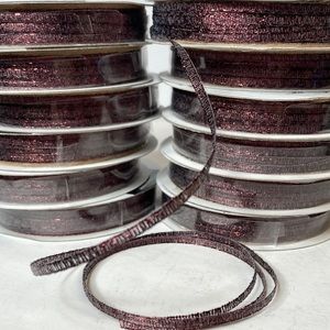 Offray Galene Metallic Burgundy Red Ribbon 12 Spools 1/8" 3yd Crafts